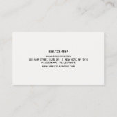 Coole Schwarz-weiße Moderne Retro Visitenkarte (Rückseite)