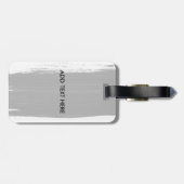 Coole Schwarz-weiße Pinselstriche mit Wasserfarbe, Gepäckanhänger (Rückseite horizontal)