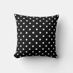 coole schwarz-weiße Polka-Punkte. Kissen