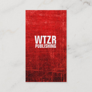 Coole Schwarz-weiße Red Scratch Business Card Visitenkarte