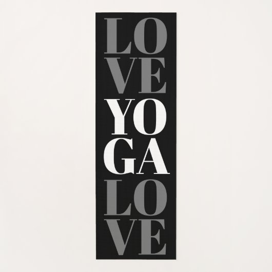 Coole, schwarz-weiße Yogmatte zum Zuhause-Training Yogamatte (Vorderseite)