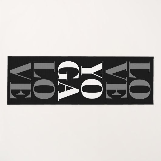 Coole, schwarz-weiße Yogmatte zum Zuhause-Training Yogamatte (Vorderseite (Horizontal))