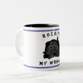 Coole Schwarze Chinesische Shar Pei Tasse (Vorderseite Links)