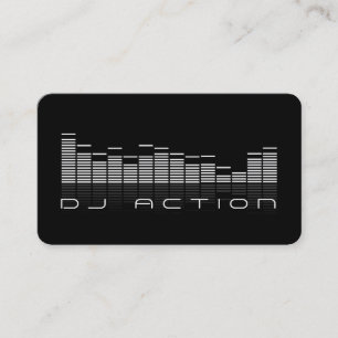 Coole schwarze DJ-Musik-Club-Unterhaltung Visitenkarte