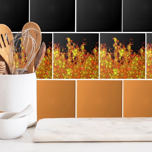 Coole Schwarze Flammen Fliese