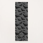 Coole schwarze Fledermäuse Halloween-Muster Monogr Yogamatte (Vorderseite)