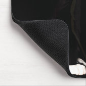 Coole schwarze Katze Kätzchen rotes Herz Gles Happ Mousepad (Ecke)