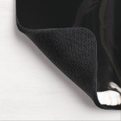 Coole schwarze Katze Kätzchen rotes Herz Gles Happ Mousepad (Ecke)