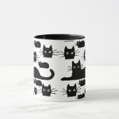 Coole Schwarze Katze, Kitty Cat Lover Tasse (Zentrum)