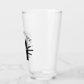 Coole schwarze Katze personalisiert Glas (Links)