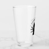 Coole schwarze Katze personalisiert Glas (Rechts)