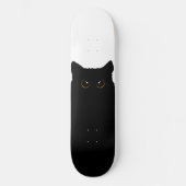 Coole Schwarze Katze Skateboard (Vorderseite)