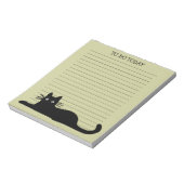 Coole schwarze Kitty-Katze benutzerdefiniert linie Notizblock (Rotiert)