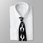 Coole schwarze Krawatte mit wildem Tattoo-Muster (Gebunden)