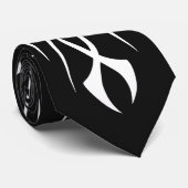 Coole schwarze Krawatte mit wildem Tattoo-Muster (Gerollt)