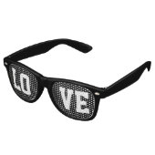 Coole Schwarze Liebe Partybrille (Schrägansicht)