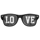 Coole Schwarze Liebe Partybrille (Vorderseite)