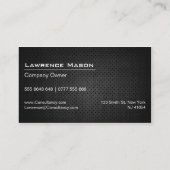 Coole schwarze, moderne Berufliche Visitenkarten Visitenkarte (Rückseite)