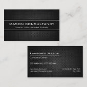 Coole schwarze, moderne Berufliche Visitenkarten Visitenkarte (Vorne/Hinten)