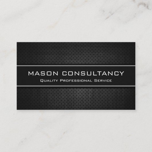 Coole schwarze, moderne Berufliche Visitenkarten Visitenkarte (Vorderseite)