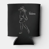 Coole Schwarze Moderne Fügen Sie Ihren Namen persö Dosenkühler (Vorderseite)