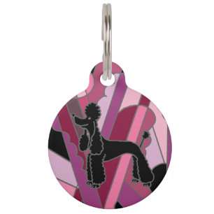 Coole Schwarze Poodle Hunde Kunst Haustiermarke
