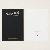 Coole schwarze Retro-Script-Erd-Anzeigetafel (Vorne & Hinten)