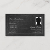 Coole Schwarze Schlange Silber Dekoration mit Logo Visitenkarte (Rückseite)