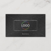 Coole Schwarze Schlange Silber Dekoration mit Logo Visitenkarte (Vorderseite)