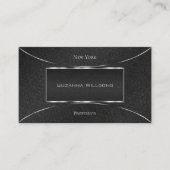 Coole Schwarze Schlangen-Muster mit silberfarbenem Visitenkarte (Vorderseite)