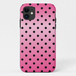 coole schwarze Tupfen auf schimmerndem Rosa Case-Mate iPhone Hülle