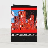 Coole schwarze u. orange SF Karte (Rückseite)