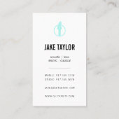 Coole schwarze und aquatische Gitarrenunterricht V Visitenkarte (Rückseite)