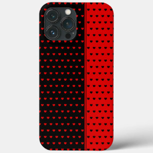 Coole schwarze und rote Polka-Punkte/ Herz-Muster Case-Mate iPhone Hülle