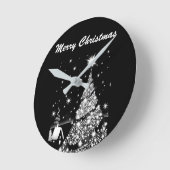 **COOLE SCHWARZE UND WEISSE CHRISTMAS** KLICKEN RUNDE WANDUHR (Winkel)