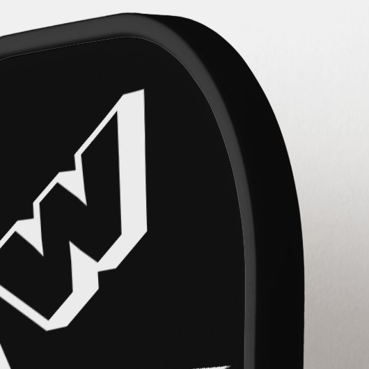 Coole schwarze, weiße Linien, benutzerdefinierte M Pickleball Schläger (Linke Seite)