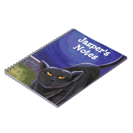 Coole Schwarzkatzenstationerie Notizblock (Linke Seite)
