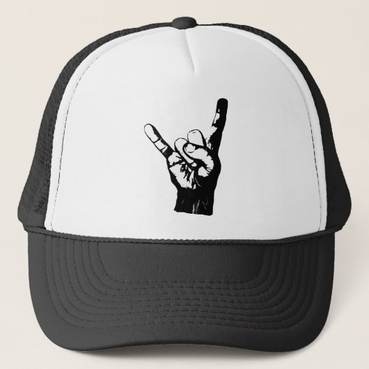 Coole Schwarzweiss-Felsenfinger, Truckerkappe (Vorderseite)
