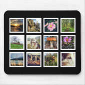 Coole Schwarzweiss-Instagram Foto-Collage Mousepad (Vorne)