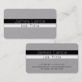 Coole Schwarzweißstreifen Visitenkarte (Vorne/Hinten)