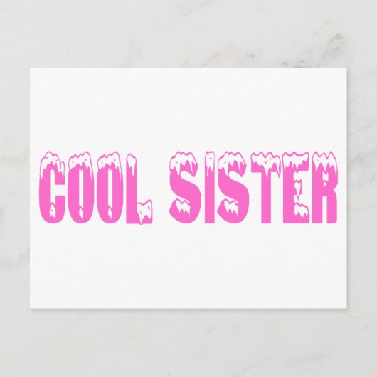 Coole Schwester (rosa) Postkarte (Vorderseite)