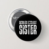 Coole Schwestern: Coolste Schwester Button (Vorne & Hinten)
