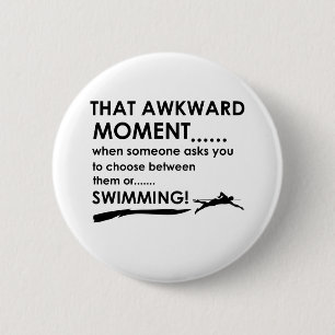 Coole Schwimmenentwürfe Button