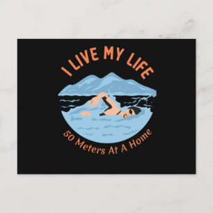 Coole Schwimmer Design - Ich lebe mein Leben Postkarte