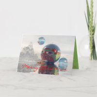 Coole Sci-Fi-Karte mit schwimmenden Baubles