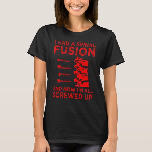 Coole Scoliose Spinale Fusion Gabe Back Operation T-Shirt (Vorderseite)