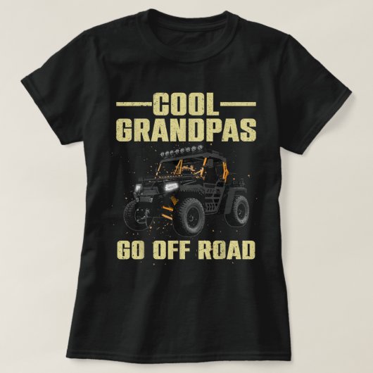 Coole Seite für Opa-Vater SxS Offroad-UTV T-Shirt (Design vorne)