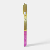 Coole Shell Pink Gold Design Hülle iPhone 15 Hülle (Linke Seite)