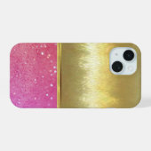 Coole Shell Pink Gold Design Hülle iPhone 15 Hülle (Rückseite (Horizontal))