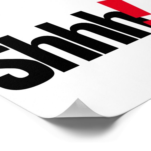 Coole Shhh Funny Signs Quite Zone Study Area Poste Poster (Ecke)